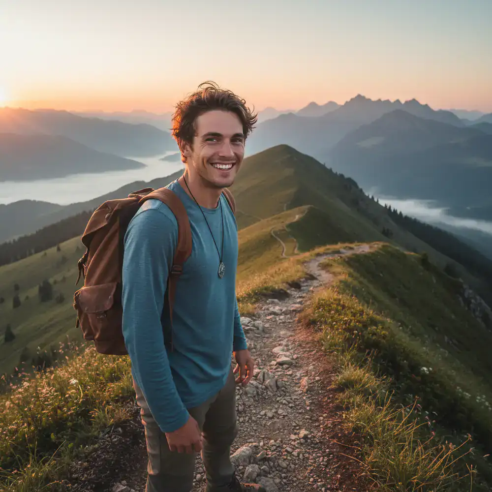 Portrait of traveler